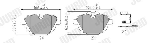 Brake Pad Set, disc brake 573352J