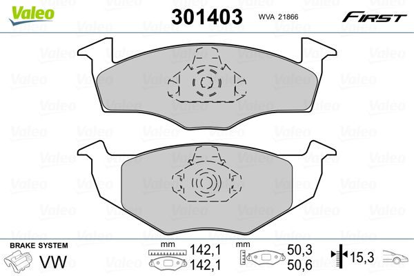 Brake Pad Set, disc brake 301403