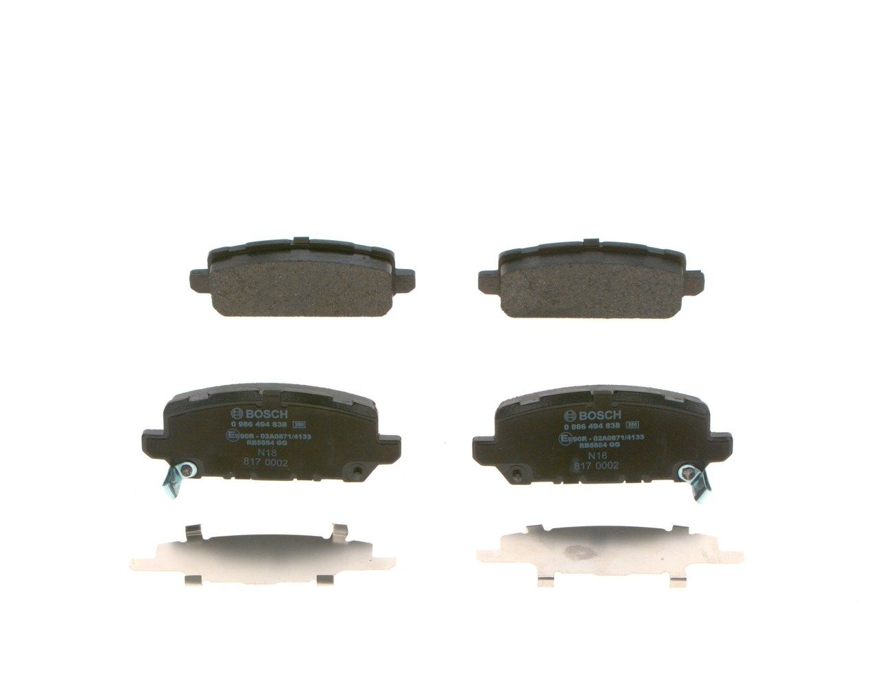BOSCH 0 986 494 838 Brake Pad Set, disc brake