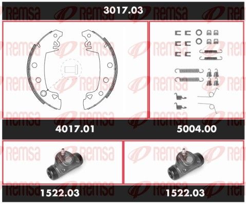 3017.03 REMSA Precision Kit Fék készlet, dobfék