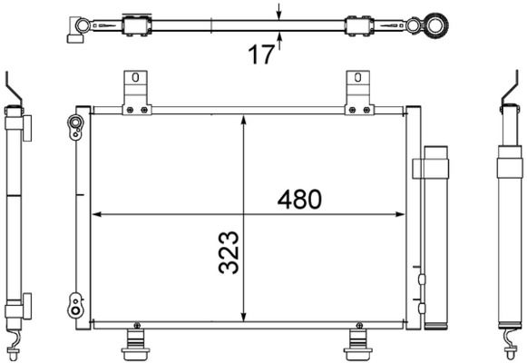 MAHLE AC 495 000S Condenser, air conditioning