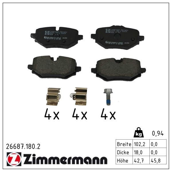 Bremsbelagsatz, Scheibenbremse