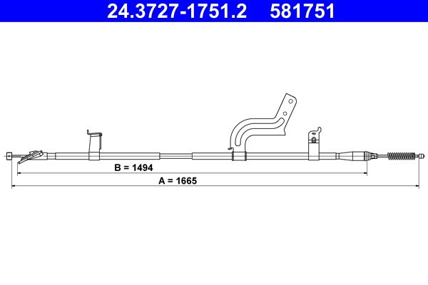 Ate 24.3727-1751.2 Seilzug, Feststellbremse