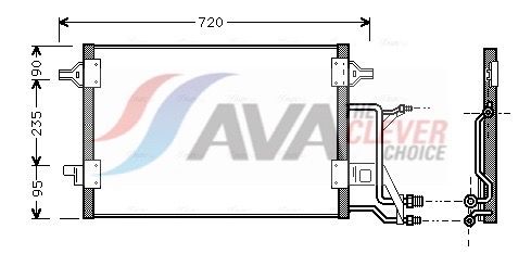 AVA QUALITY COOLING AI5176 - Kondensator, Klimaanlage