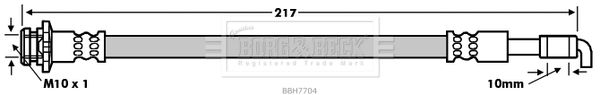 BBH7704 BORG & BECK fékcső