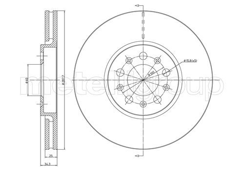METELLI 23-0365C - Bremsscheibe