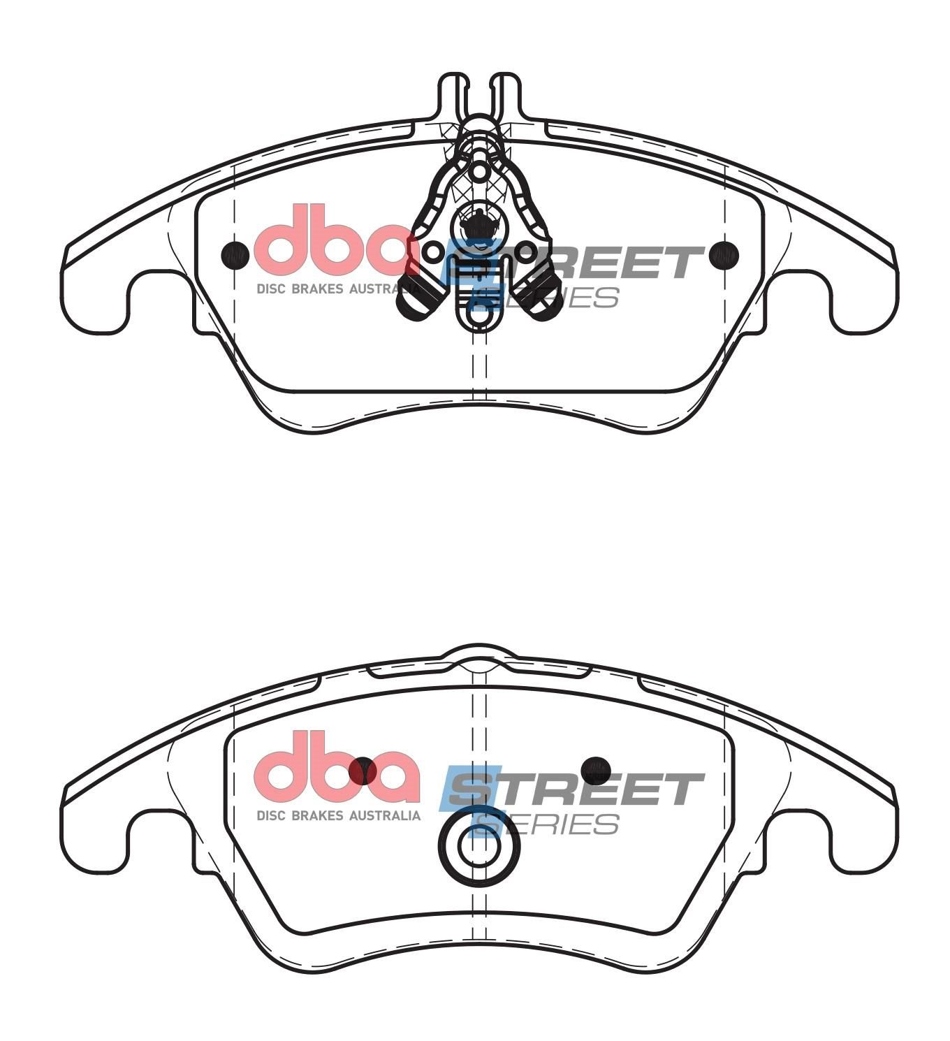 DBA SS STREET SERIES BRAKE PADS [ Mercedes Benz SLK/E Class/C Class 2009 - 2016 F ] - TecDoc Only