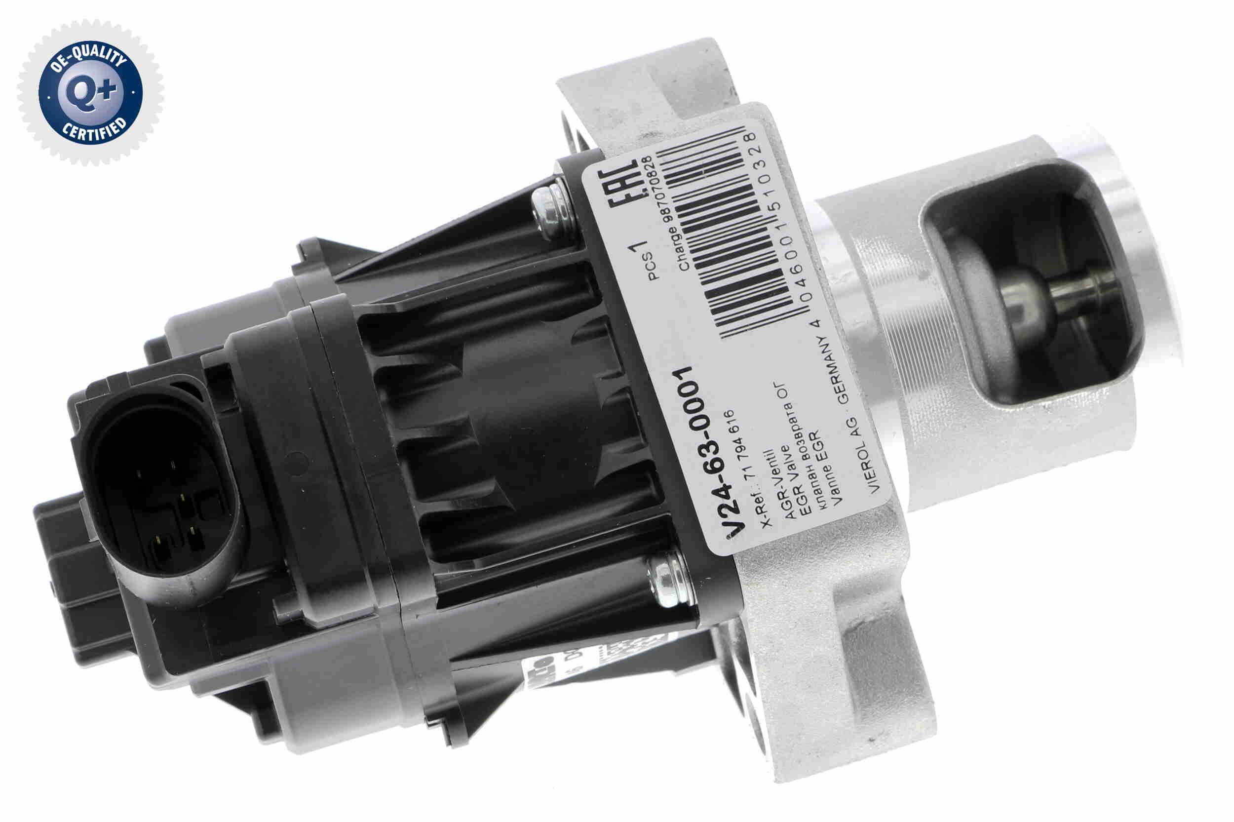 V24-63-0001 VEMO Q+, original equipment manufacturer quality AGR-szelep