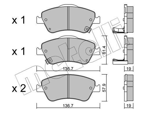 Brake Pad Set, disc brake 22-0794-0