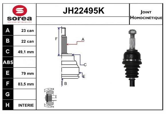 KIT CV JOINT AVEC KR054 - NISSAN MI