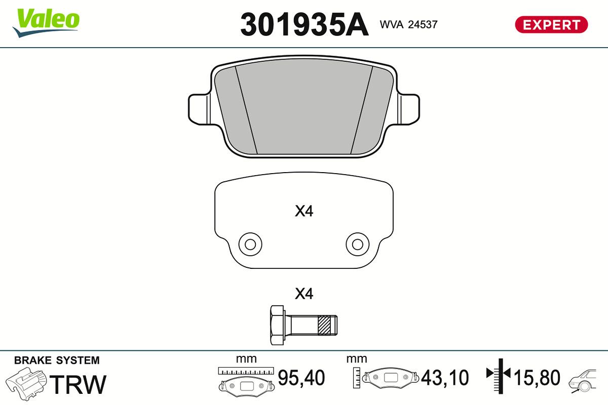 Bremsbelagsatz, Scheibenbremse