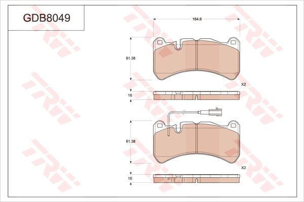 TRW DISC BRAKE PADS - TecDoc Only