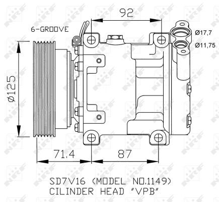 NRF 32267 Compressor, air conditioning