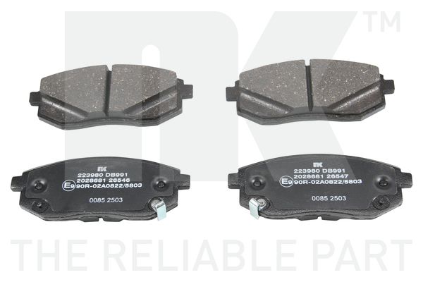 Bremsbelagsatz, Scheibenbremse