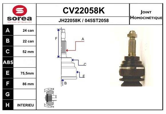 Gelenksatz, Antriebswelle