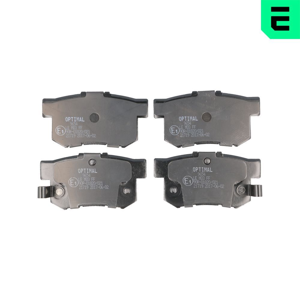 OPTIMAL BP-09654 - Bremsbelagsatz, Scheibenbremse