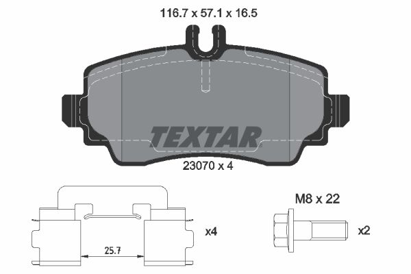 Brake Pad Set, disc brake 2307004