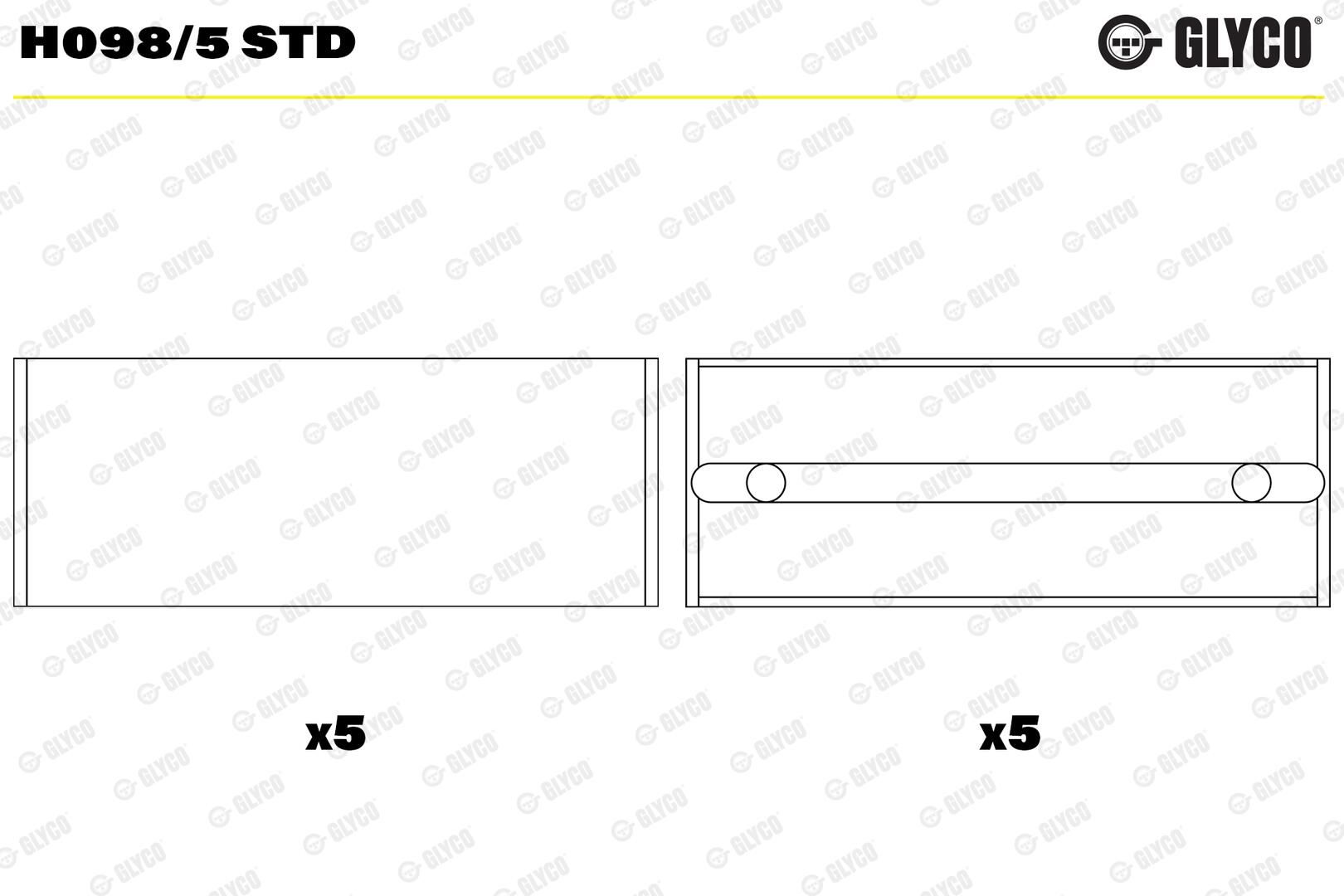 GLYCO H098/5 STD - Kurbelwellenlager
