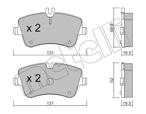 Brake Pad Set, disc brake 22-0342-0