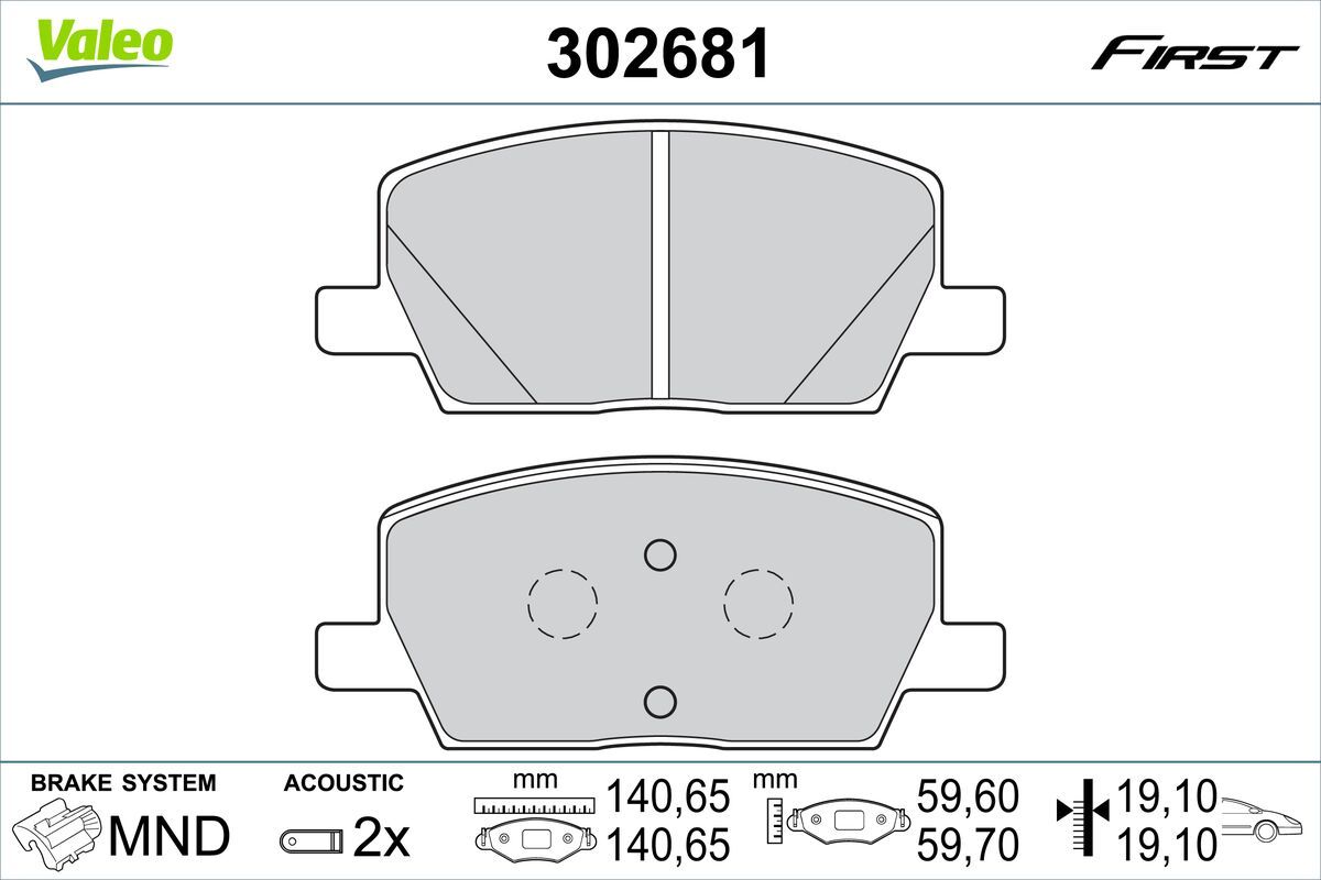 Brake Pad Set, disc brake 302681