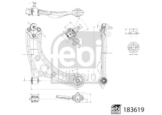 Control/Trailing Arm, wheel suspension 183619