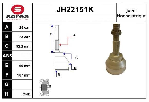 KIT CV JOINT AVEC KR053 - SUNNY