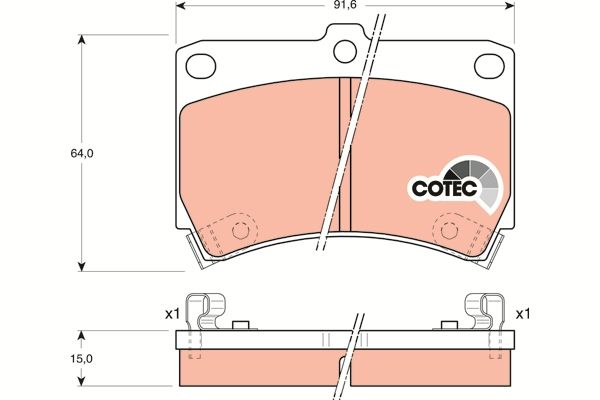 TRW DISC BRAKE PADS - TecDoc 1