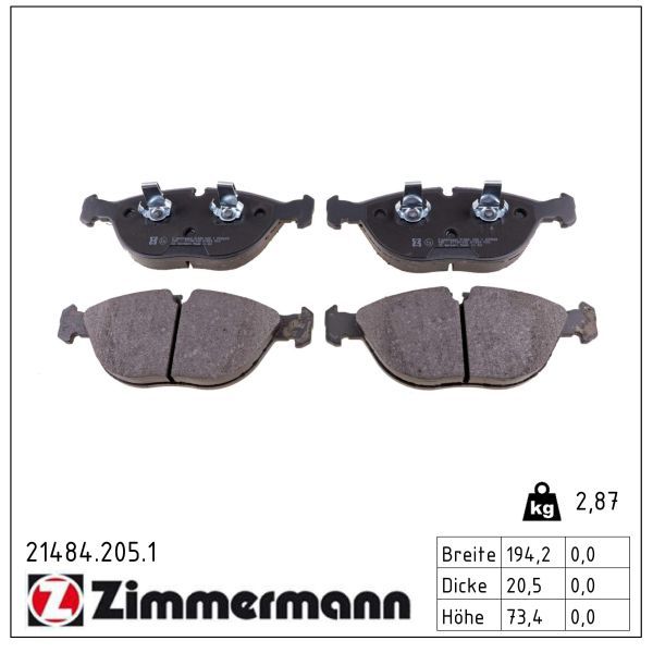 Bremsbelagsatz, Scheibenbremse