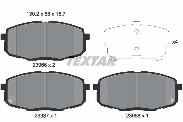 Brake Pad Set, disc brake 2396601