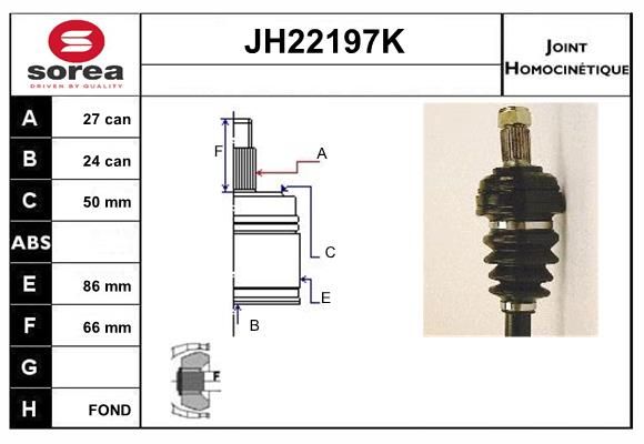 KIT CV JOINT AVEC KR051 - SERIE 3