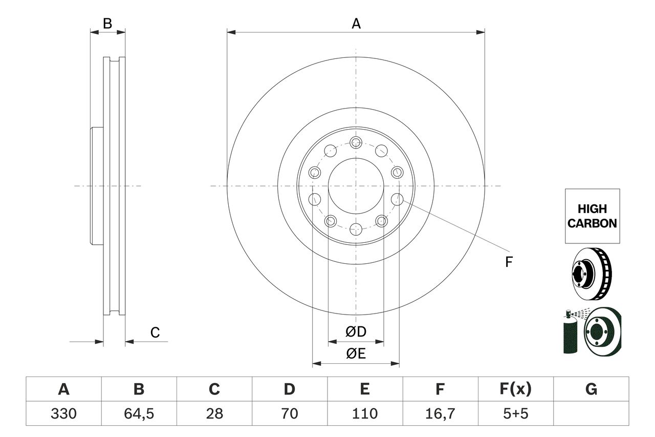 Brake Disc 0 986 479 E88