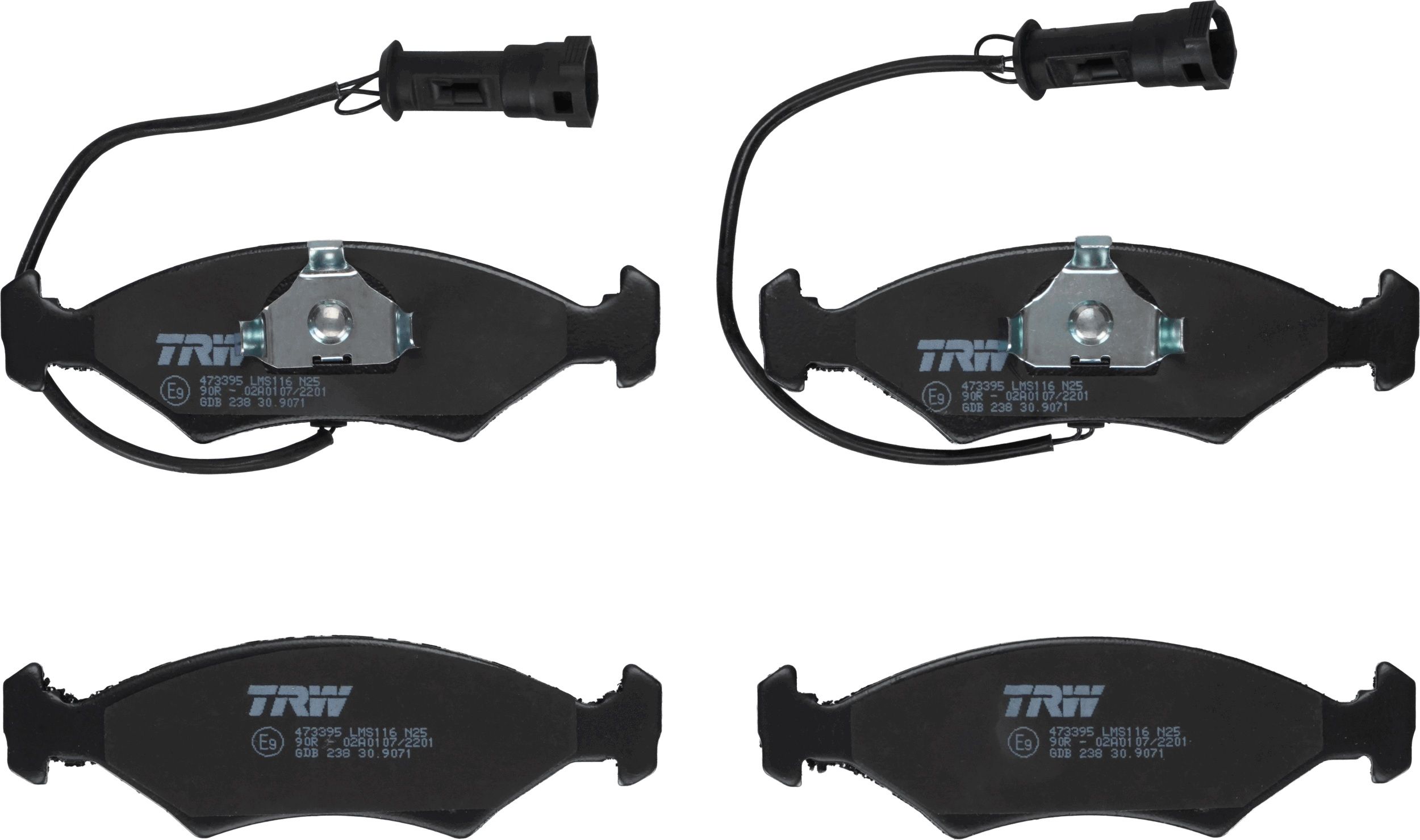 TRW GDB238 - Bremsbelagsatz, Scheibenbremse