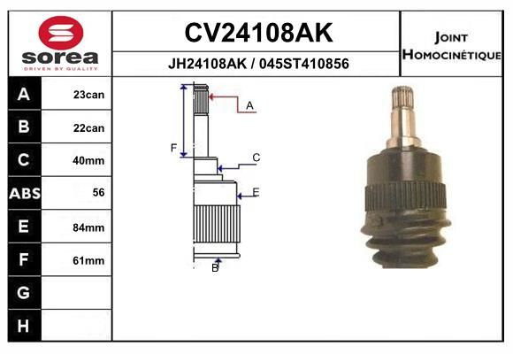 Gelenksatz, Antriebswelle