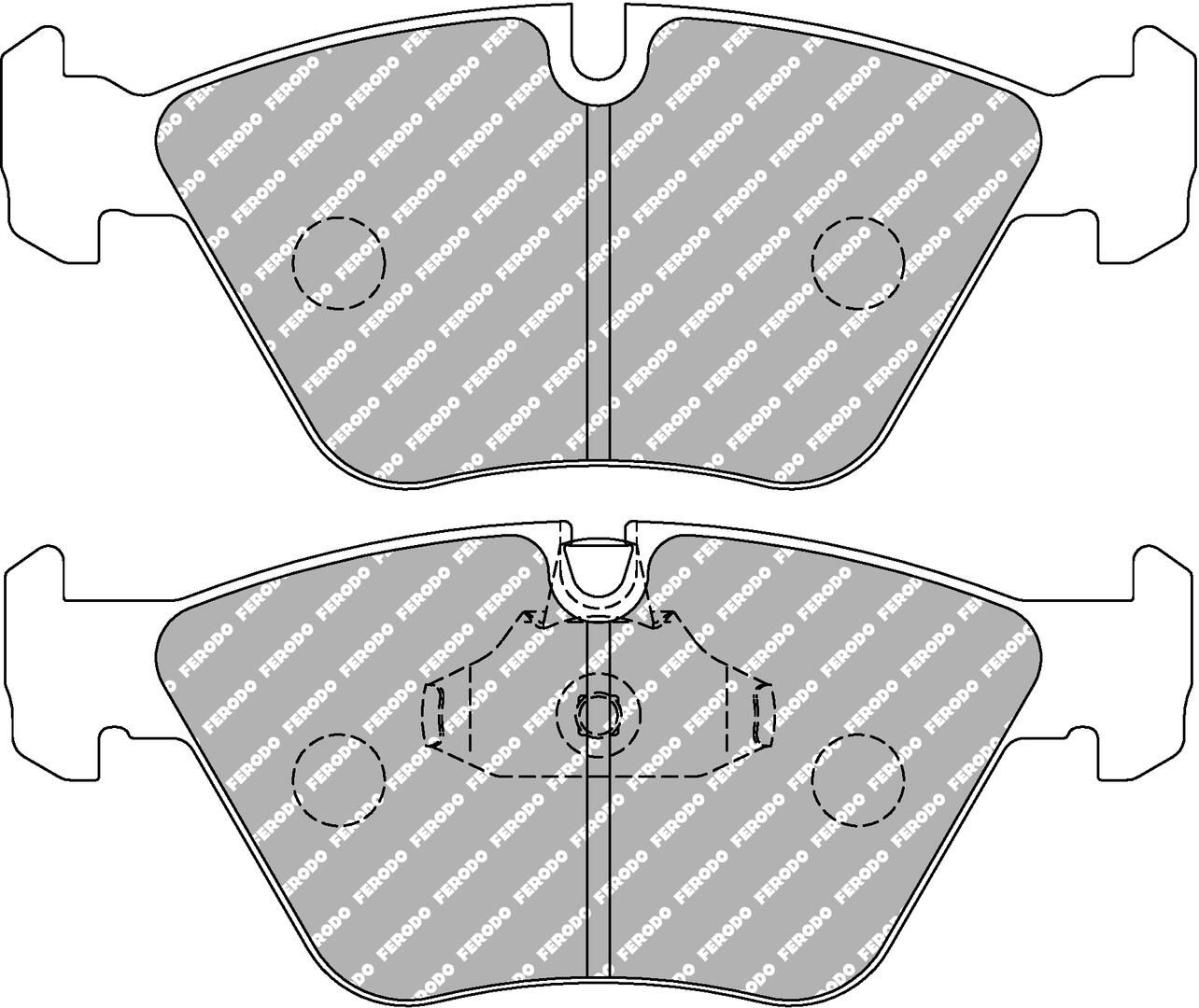 FERODO RACING FCP1073H - Bremsbelagsatz, Scheibenbremse DS2500