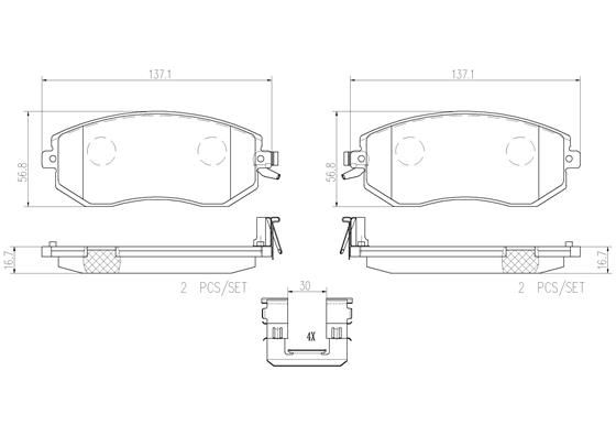 Brembo brake pad - front subaru - TecDoc 1