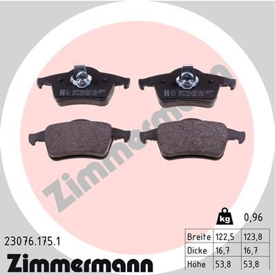 Brake Pad Set, disc brake 23076.175.1