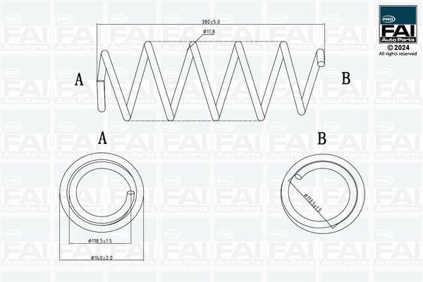 FPCS137 FAI AutoParts PRO futómű rugó