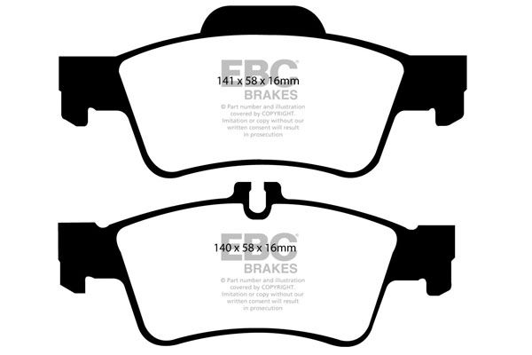 EBC Brakes DP41491R - Bremsbelagsatz, Scheibenbremse