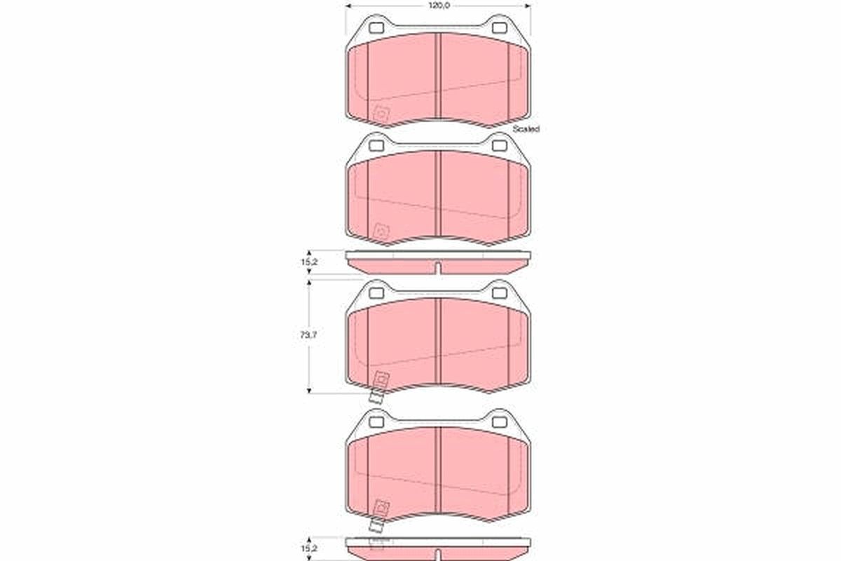 Brake Pad Set, disc brake GDB3381