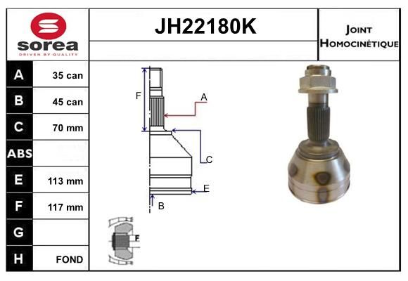 KIT CV JOINT AVEC KR088 - JUMPER