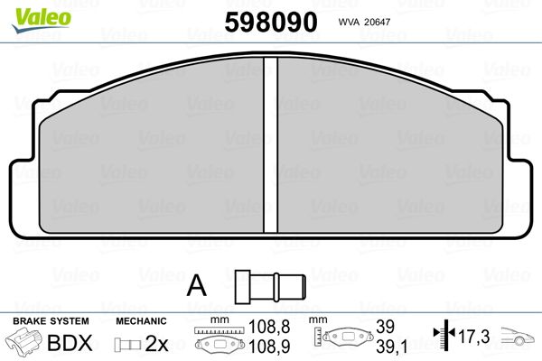 PLAQ FREIN FIAT PANDA, RITMO, SPIDE  .