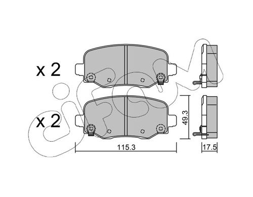 Brake Pad Set, disc brake 822-1002-0