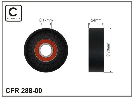 Tensioner Pulley, V-ribbed belt 288-00