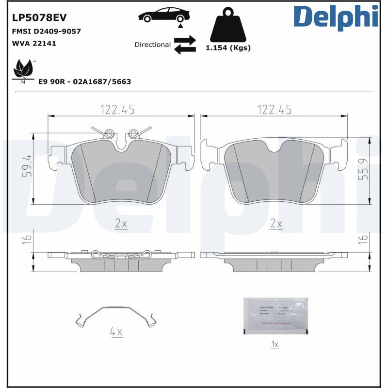 Brake Pad Set, disc brake LP5078EV