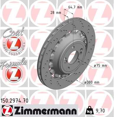 Zimmermann 150.2974.70 Bremsscheibe