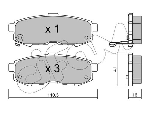 Brake Pad Set, disc brake 822-735-0