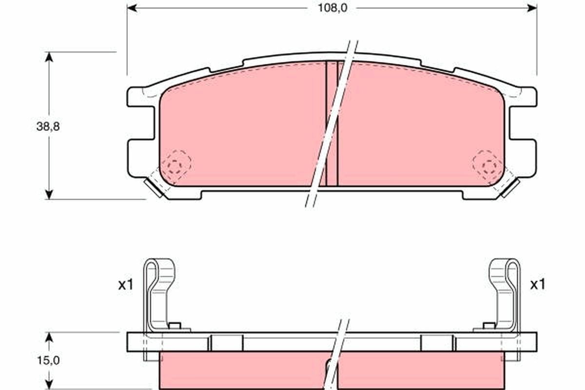 Brake Pad Set, disc brake GDB990