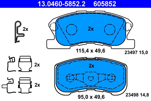 Brake Pad Set, disc brake 13.0460-5852.2