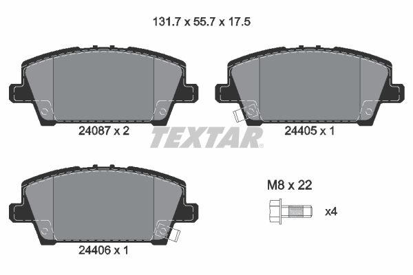 Brake Pad Set, disc brake 2408701