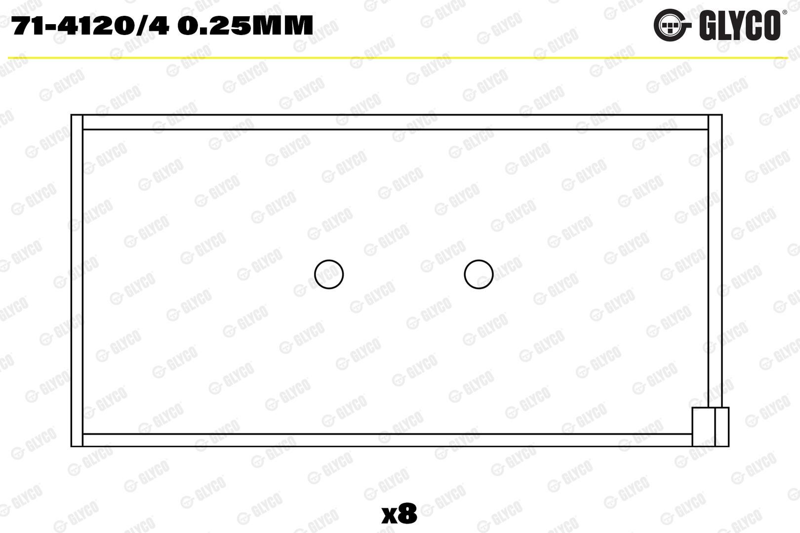GLYCO 71-4120/4 0.25mm - Pleuellager